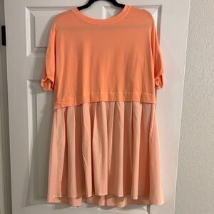 Peach Two-Tone Dress